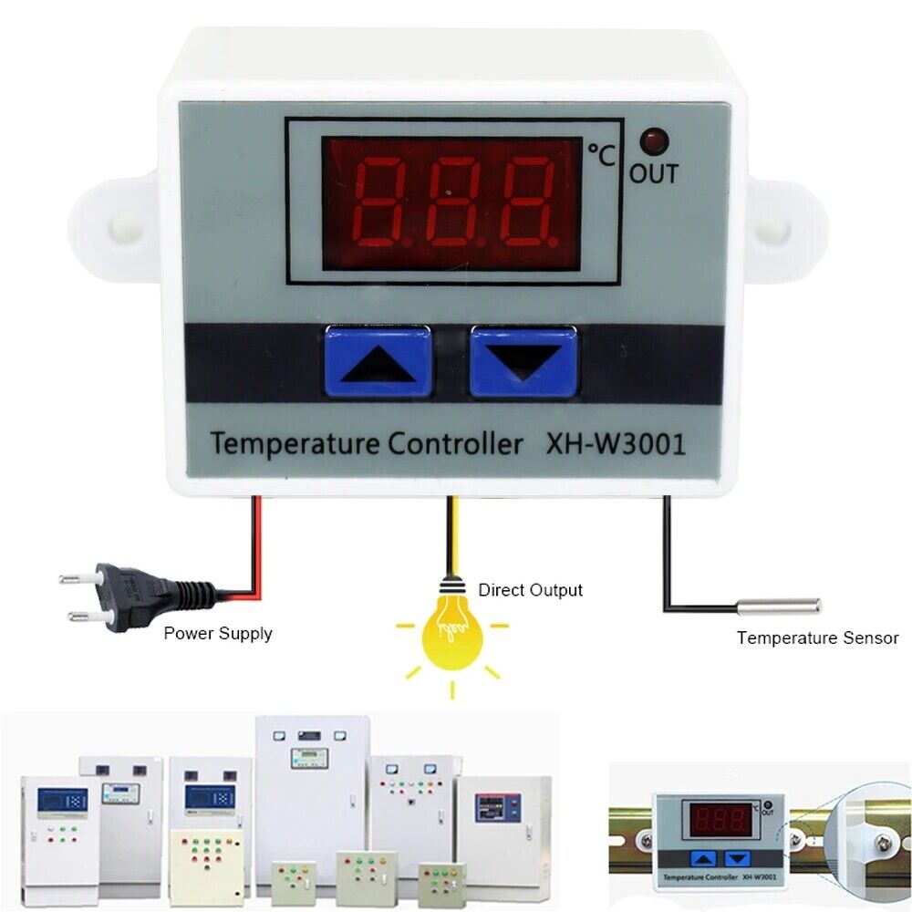 DC 12V Digital Temperaturregler Thermostat LED Control Temperatur Regler  120W