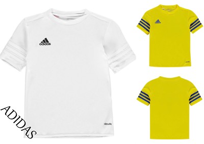 adidas Kids 3 Stripe Estro T-Shirt Junior Boys Short Sleeved age 7-13 NEW COLOUR