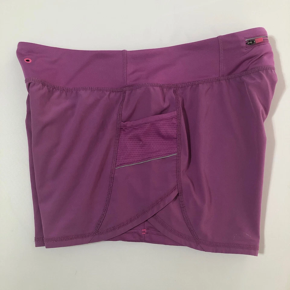 Pantalones Cortos Para Mujer Tangerine Púrpura Cremallera Malla Bolsillos Reflectantes Talla M/L Foto 3 de 4
