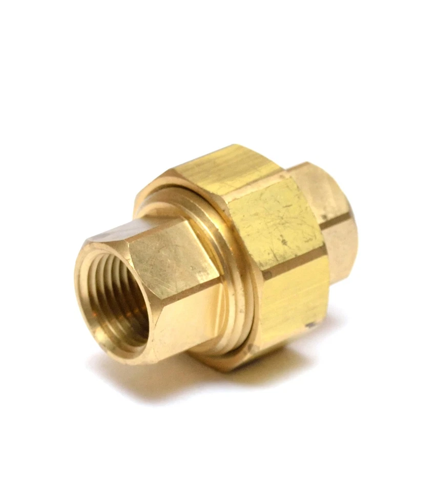 1/2 Npt Female 3 Piece Union Coupling Brass Pipe Fitting Air Water Oil Gas 104-D - Image 2 of 4
