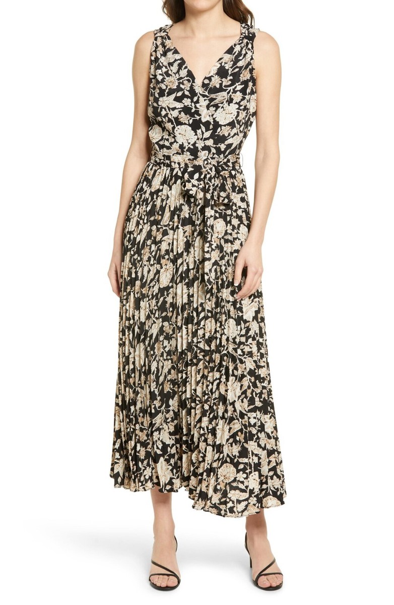 nordstrom rack chelsea 28 pleat tie back maxi dress Chelsea28 Pleated Tie-Back Maxi Dress In Pink Beauty - 30% Off