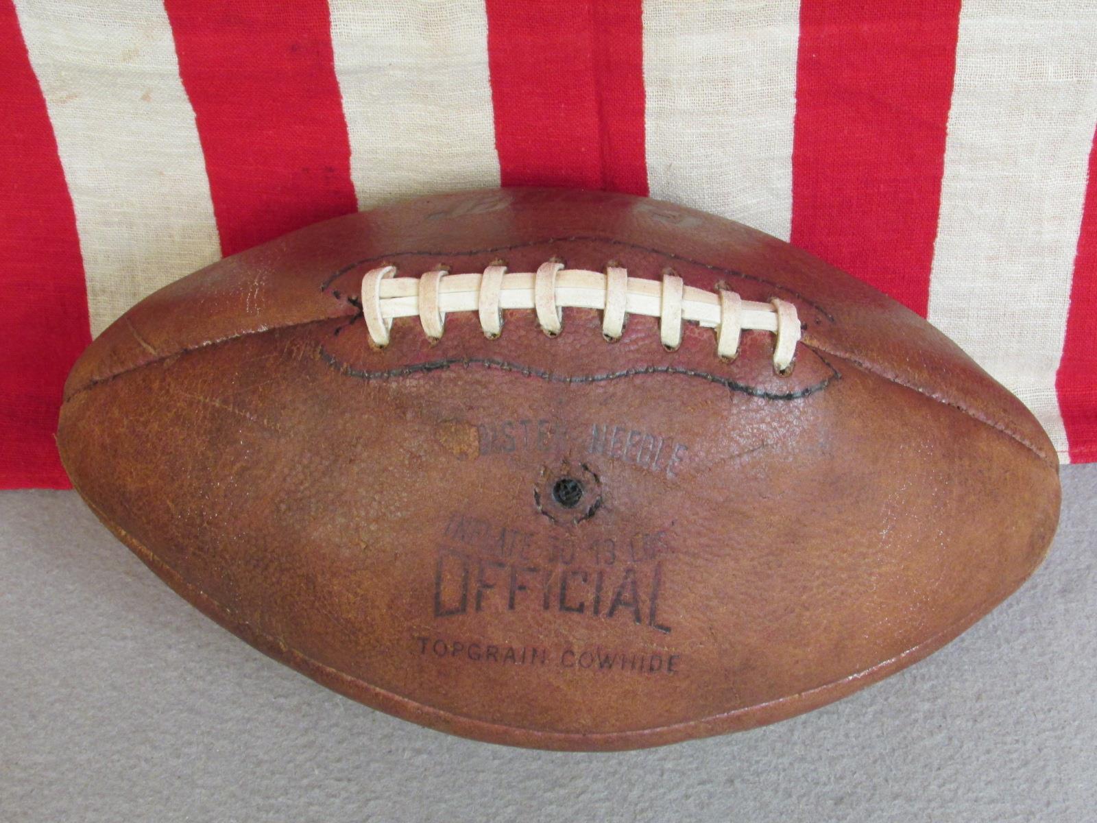 Vintage Cooper Leather Official Football with Laces Top Grain Cowhide