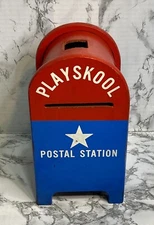 Vintage Wooden Playskool Postal Station Mailbox