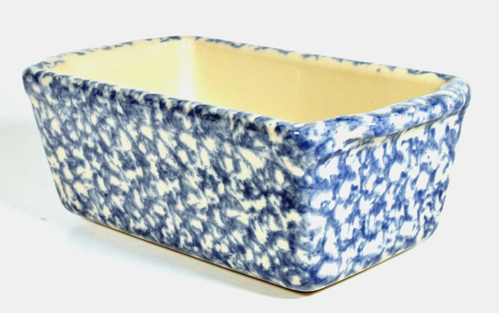 Gerald E Henn Spongeware Pottery Loaf Pan Of Roseville OH Workshops
