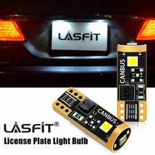 Lasfit Canbus LED Xenon White Licese Plate Light Bulbs 6000K Error Free 168 T10