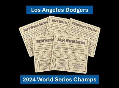 2024 Los Angeles Dodgers World Series Cork Coasters (set of 5) Ohtani, Freeman