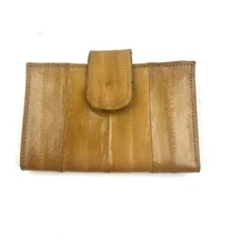 Vintage Key Holder Tan  Wallet Credit Card Coin & Money Soft EEL Skin Gift