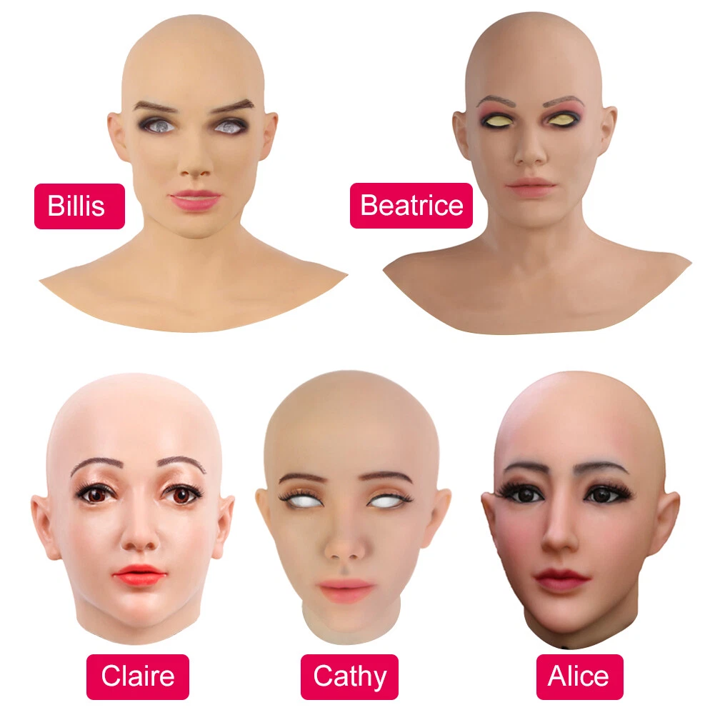 Silicone Female Mask Headwear Realistic Face Masks for Crossdresser Drag Queen
Opens in a new window