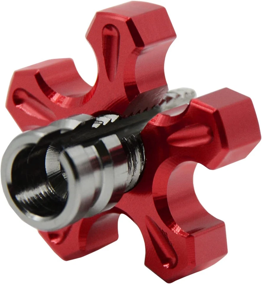 Motorcycle Cable Adjuster ATV Clutch Brake Screw M8 Bolt CNC Aluminum Red - Image 2 of 4