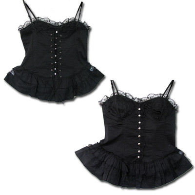 Bustier Noir Corsage Dentelle Gothique Punk - Marque Black Sugar - Neuf Avec étiquettes - Expédié De Paris