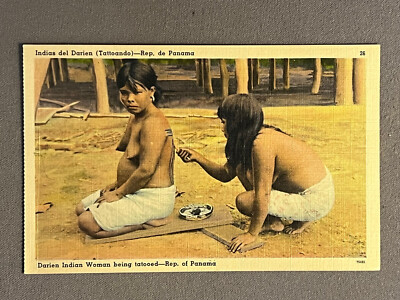 Nude Darien Indian Woman Being Tatooed, Republic Of Panama, ca 1940 | eBay