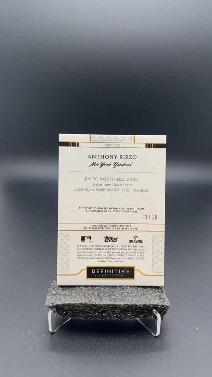 2024 Topps Definitive ANTHONY RIZZO JUMBO PATCH RELIC /50 #2038 S