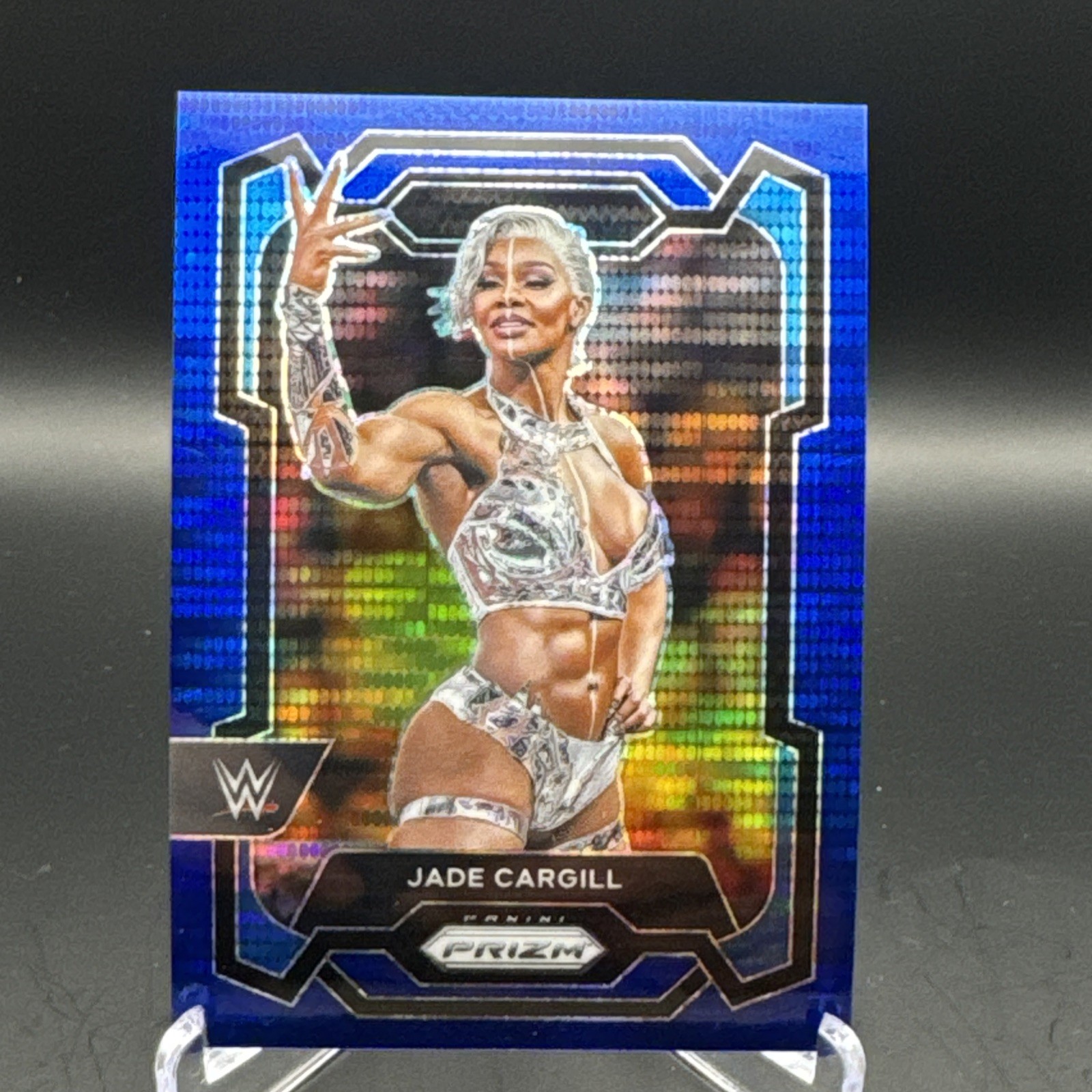 Jade Cargill 2024 WWE Prizm Blue Pulsar Prizm /75 SmackDown #126