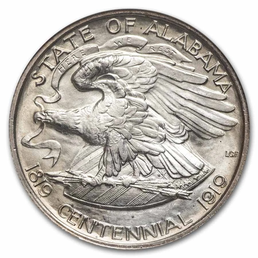 1921 2X2 Alabama Centennial Half Dollar Commem MS-65 NGC - Image 3 of 3