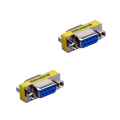 LuoQiuFa 2 Pack Rs232 Serial Cable 9 Pin DB9 Female to FemaleGender Yellow