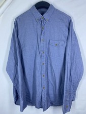 J.Crew Shirt Mens Large Blue Herringbone Pocket Button Up Long Sleeve Flannel US