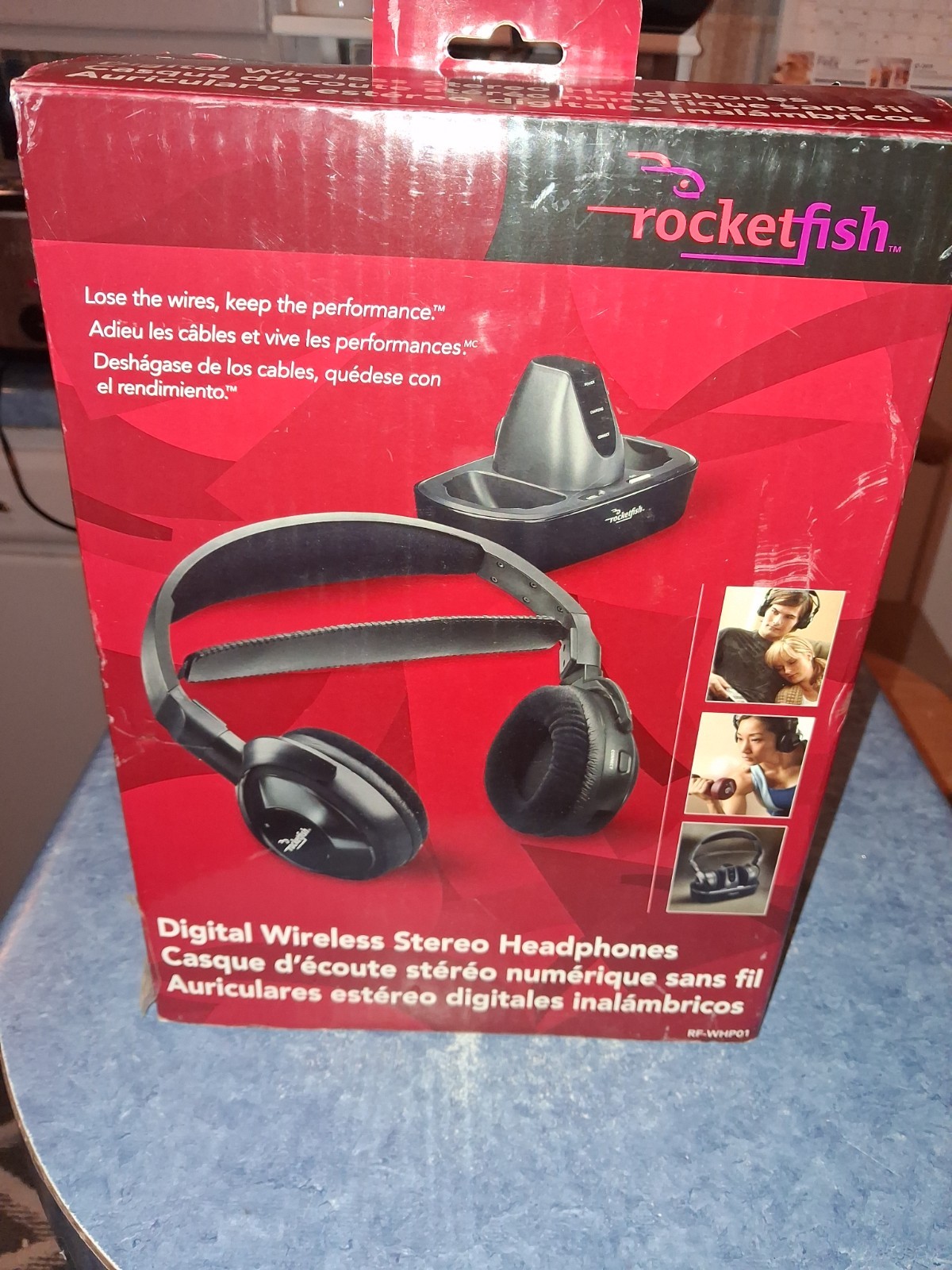 Rocketfish Wireless Headphones RF-WHP01 Over the Ear Headset