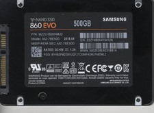 Samsung 860 EVO 500GB 2.5" SATA III Internal SSD MZ-76E500 - SMART Tested