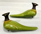 RARE Tilso Japan - Pair of Large Green Birds. Mid Century Modern Ceramic Set MCM — photo 2