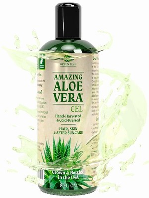 100% Pure Aloe Vera Gel - Natural Sunburn Relief & Skin Care - 8oz