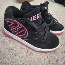 Heelys Girls Size Youth 13 C Black And Pink Wheel Shoes