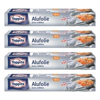 Toppits Alufolie 4 X 10 M X 29 Cm – ReißFeste Aluminiumfolie, Backen Und Grillen