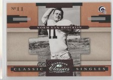 2008 Donruss Classics Classic Singles Silver 126/250 Norm Van Brocklin HOF a8e