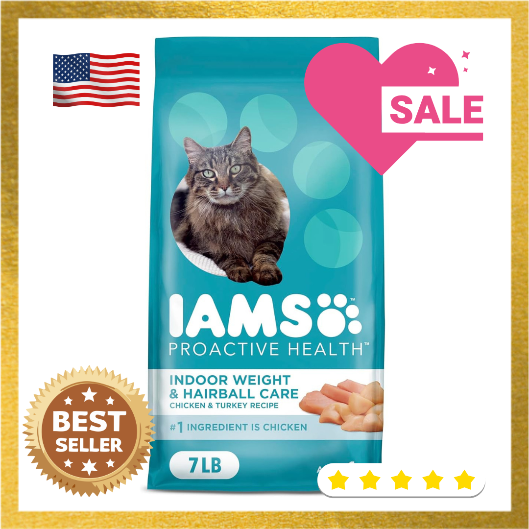 Iams ProActive Health Indoor Weight Hairball Care Adult Dry Cat
