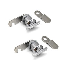 2Pcs Thumb Operated Cam Lock 7/8" Non-Locking Compartment for RV, Silver