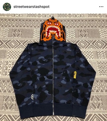 A Bathing Ape Bape 1st Camo Tiger Full Zip Hoodie Size Small