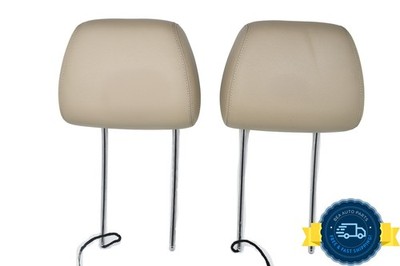 2010-2016 Mercedes E350 Front Left Right Seat Active Beige Headrest Set OEM