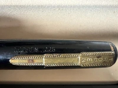 TROPEN GOLD Ballpoint Pen 225 Ink Cartridge Piston Writes Vintage 1950