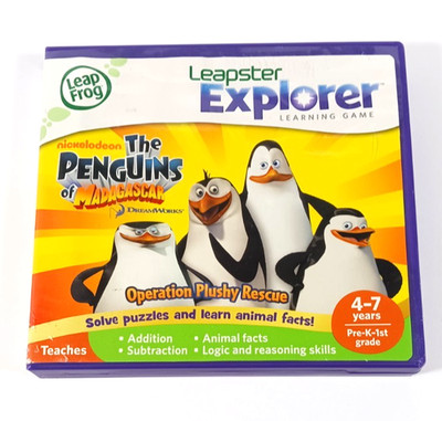 LeapFrog LeapPad Explorer Game Cartridge   THE PENGUINS OF MADAGASCAR