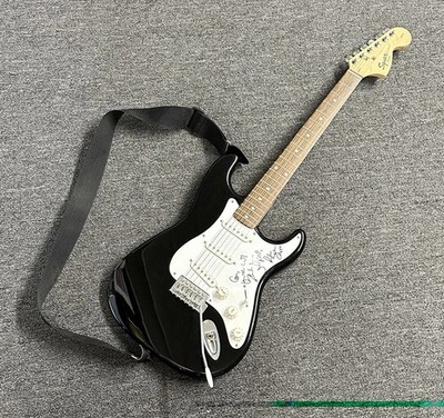 Fender Squier Strat Black Electric Guitar ~ Autographed by Richie Sambora