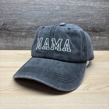 Mama Hat Cap Strap Back Gray Washed Distressed Dad Hat Mother's Day Gift Womens