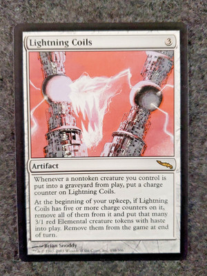 Lightning Coils Magic: Mirrodin #198 2003 Near Mint ...................(DS3D1L8)