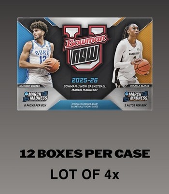 4x 2025-26 Bowman U NOW  Basketball March Madness Hobby Box Sealed Case PRESALE