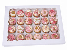 24 Hole Cupcake Boxes With Window PREMIUM Muffin Cake BoxWedding Christmas
