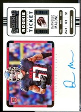 DeAngelo Malone Card 2022 Panini Contenders Rookie Autograph Variation #187B 