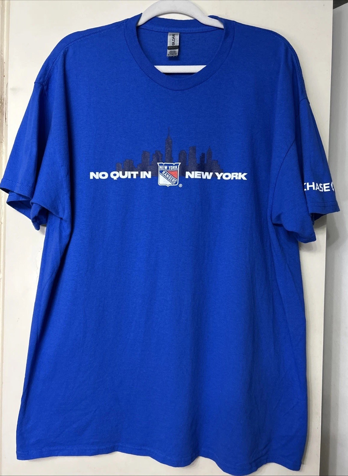 New York Rangers No Quit In NY T Shirt XL Blue NHL Hockey Chase Mens Graphic Tee