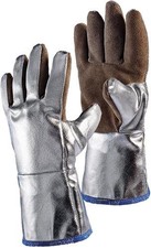 JUTEC Arbeitshandschuhe Hitzeschutz Handschuhe Seba tanleder/Alu 5-Finger 38cm