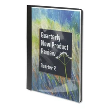 Smead 87453 0.5 in. Capacity Poly Report Cover - Clear/Black (25/Box) New