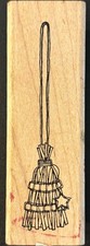 Imaginations Celestial Star Witch Broom Rubber Stamp