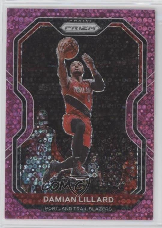 2020-21 Panini Prizm Fast Break Pink Prizm 43/50 Damian Lillard #173 7y2