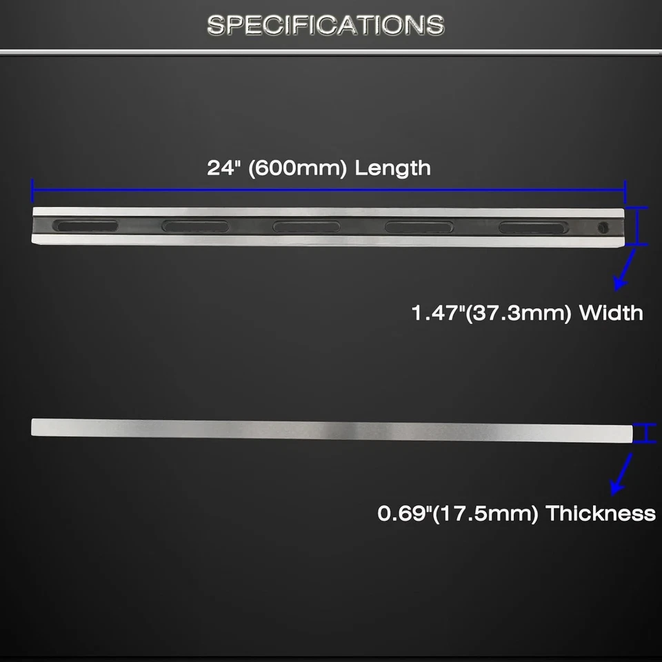 24 Inch Machinist Precision Steel Straight Edge Tool, Cylinder Head Straight Edg - Image 2 of 4