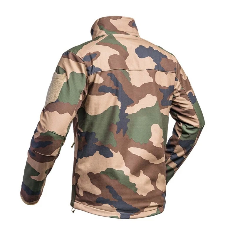 VESTE SOFTSHELL FIGHTER CAMO FR/CE MILITAIRE PAINTBALL AIRSOFT ARMEE OPEX PARA - Photo 3/4