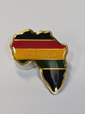 Africa Travel Souvenir Lapel Pin Map Shape