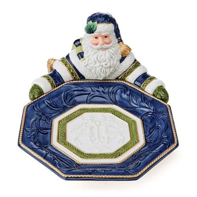 Fitz and Floyd Art. 1024021 Tasse Weihnachtsmann blau Keramik handdekoriert 36cm