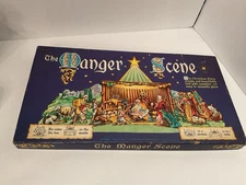 Vintage 1960 Whitman Publishing Christmas MANGER SCENE Nativity Heavy Card Stock