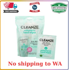 Antibacterial Hand Sanitizing Individual Hand Wipe Packets, 50 Unscented Disinfe